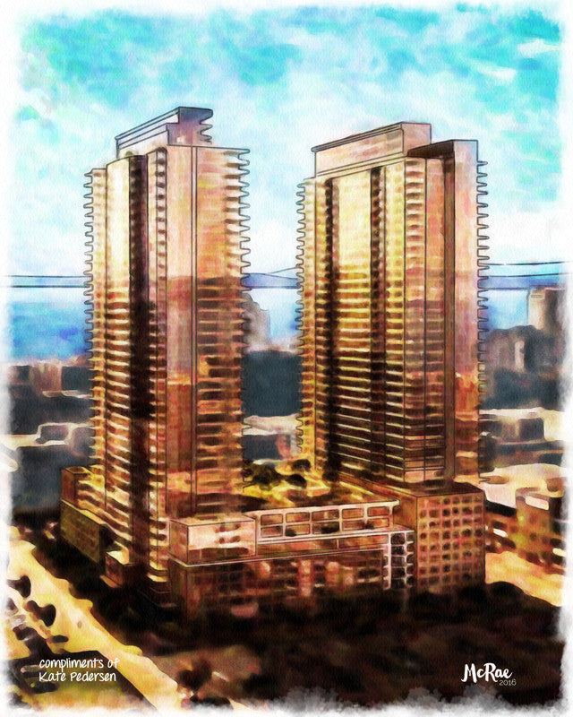 City Life in Shimmering Bronze