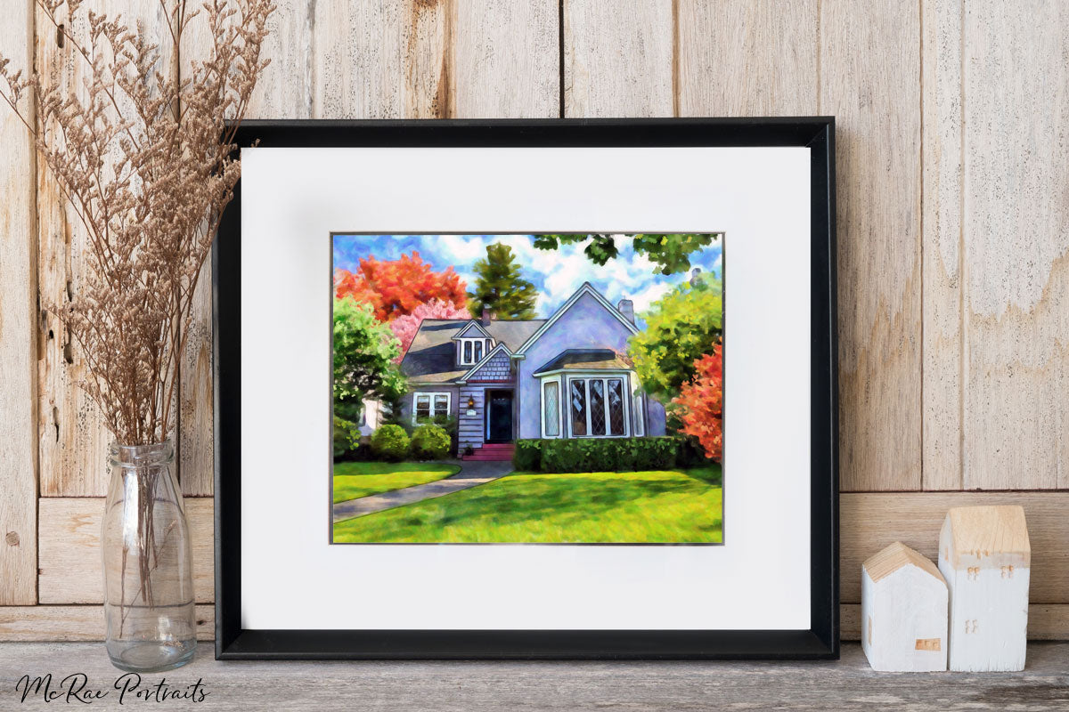 A painting of your clients home; McRae House Portraits