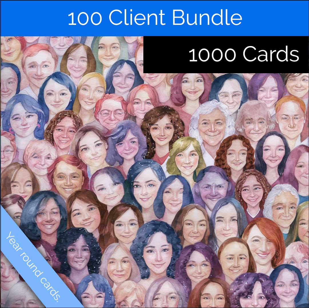 Client Face Card 100 client Card bundle – McRae Portraits
