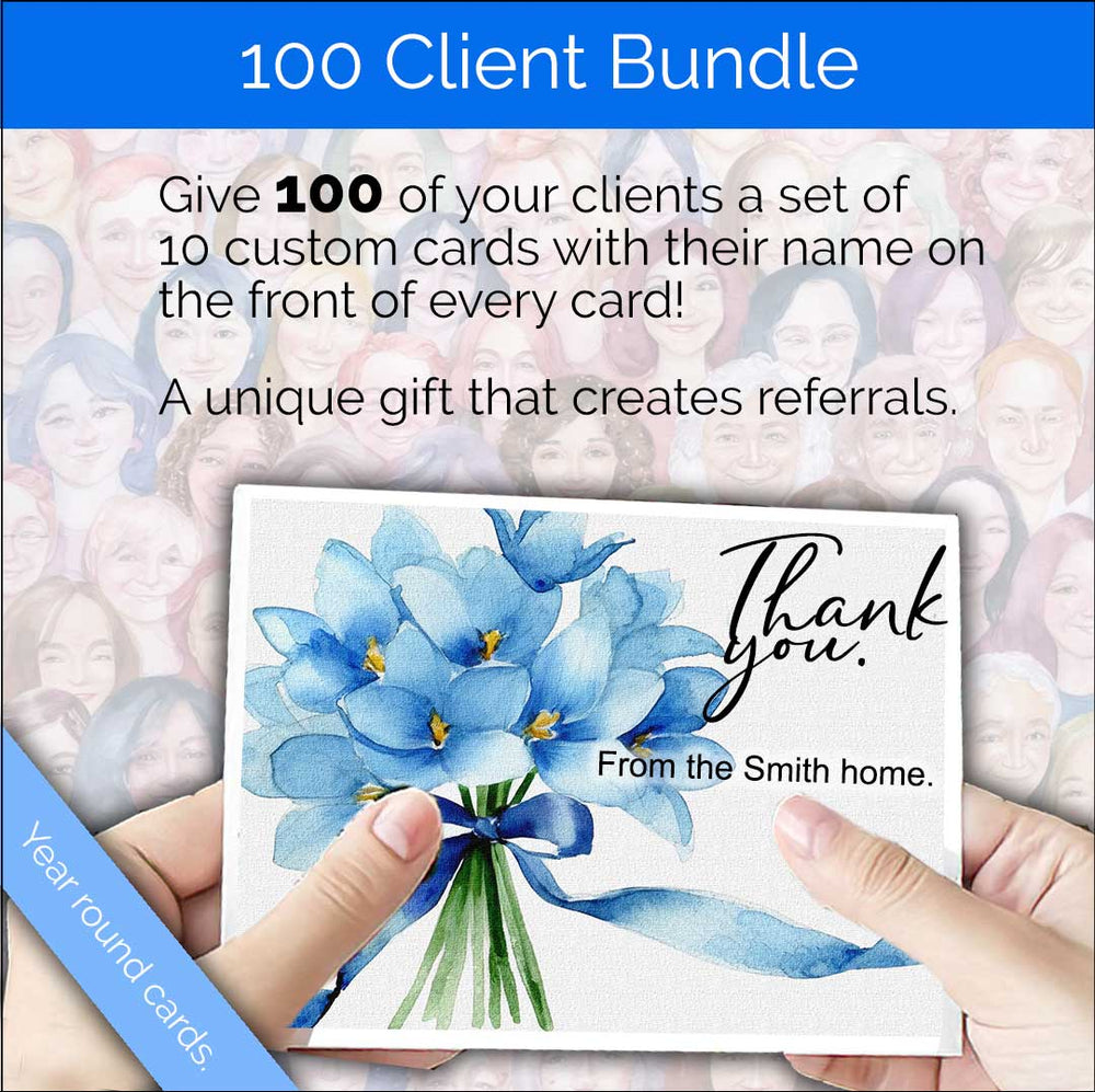 100 client Card bundle