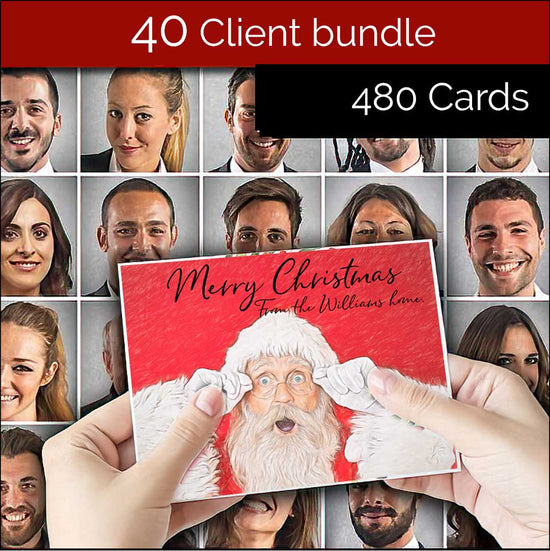 40 client Christmas Card bundle